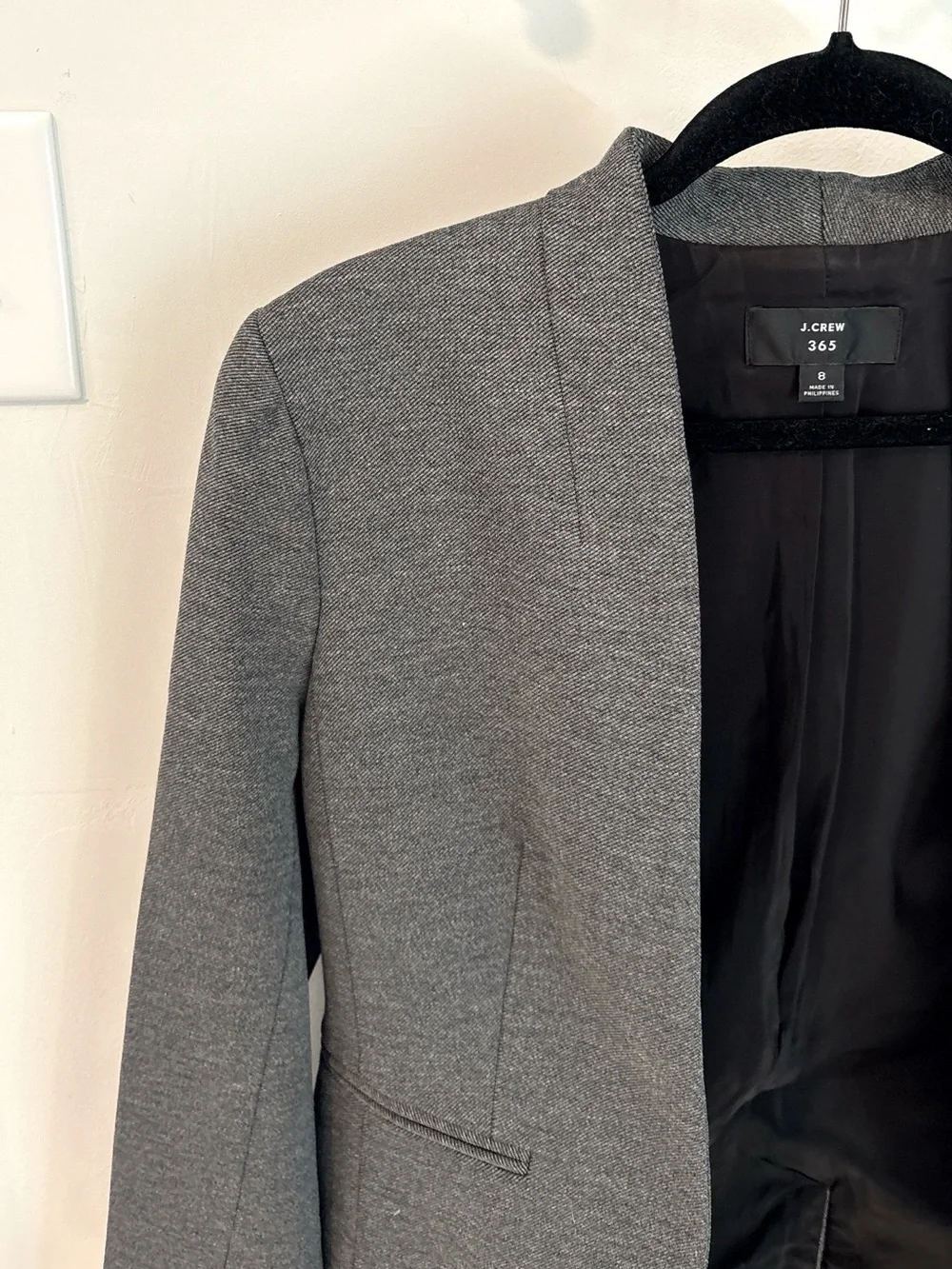 J. Crew 365 Going Out Charcoal Gray Blazer Jacket 8